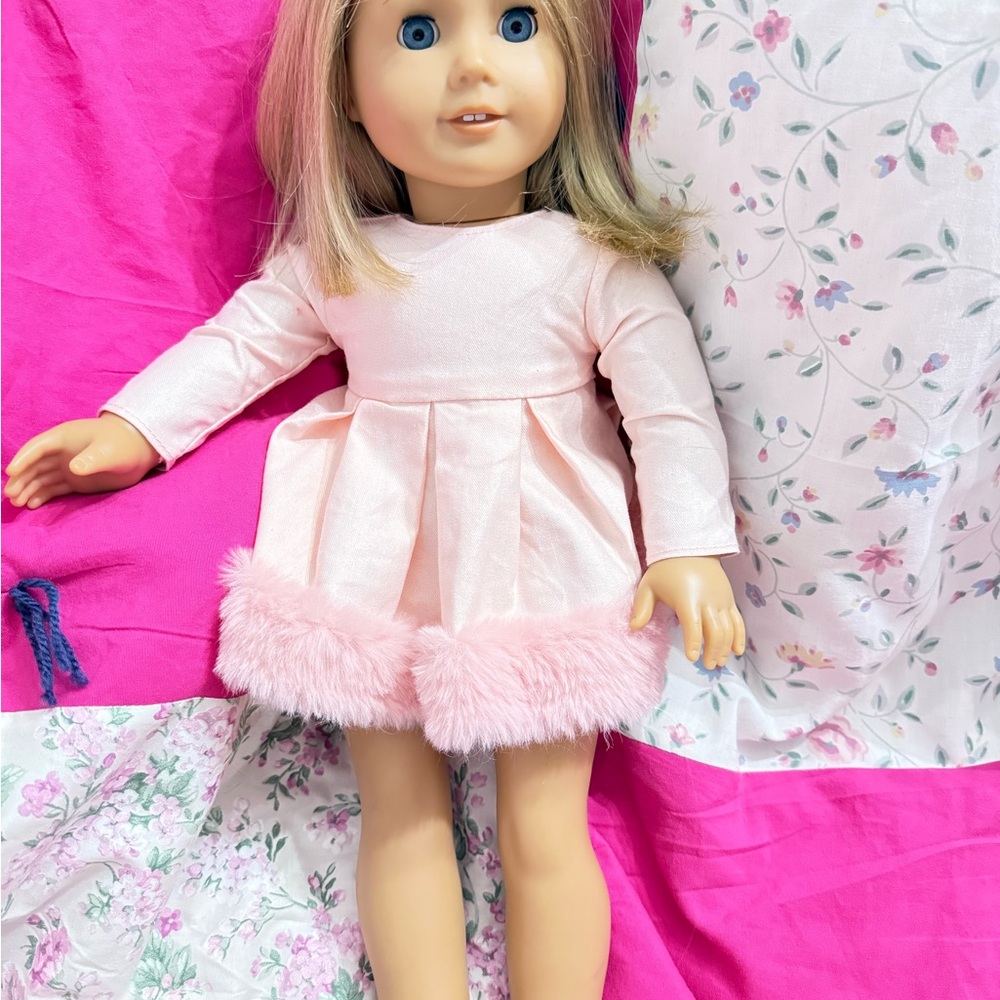Pink and Tan Doll with pretty shiney easy to comb hair